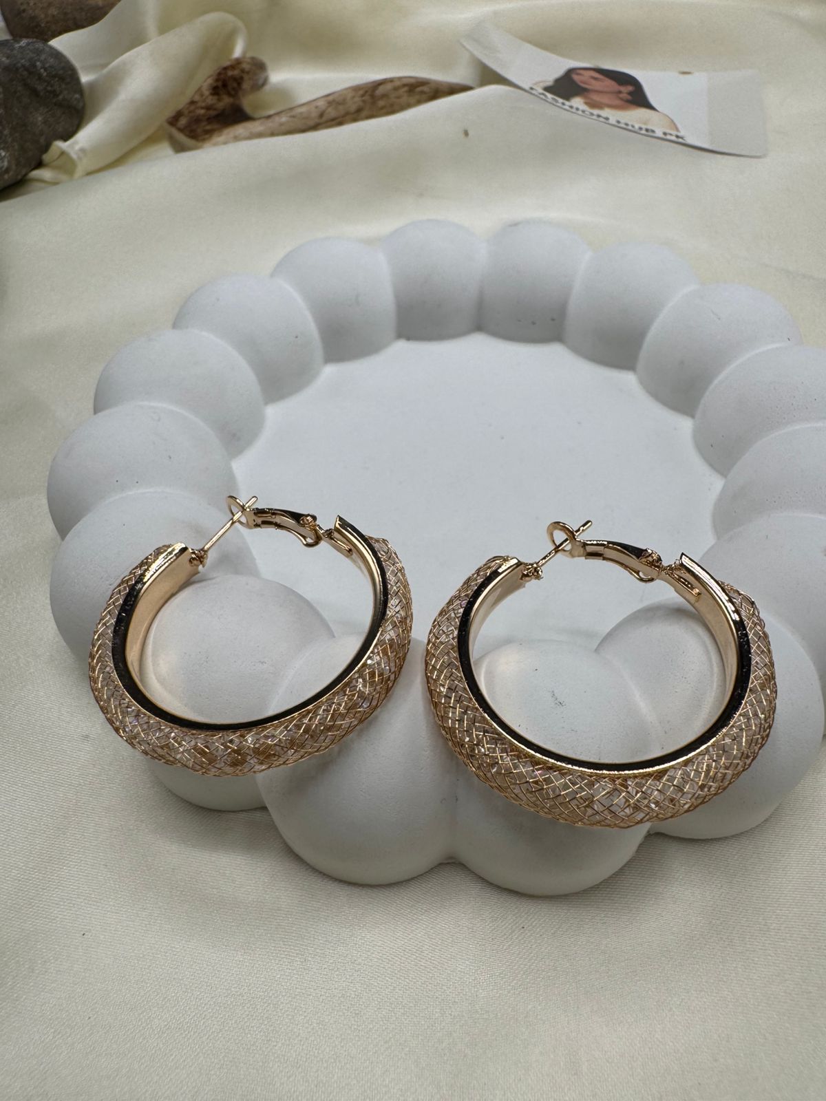 Golden & Silver Bhali – Textured Hoop Earrings for Daily & Festive Wear | FashionHubPK7