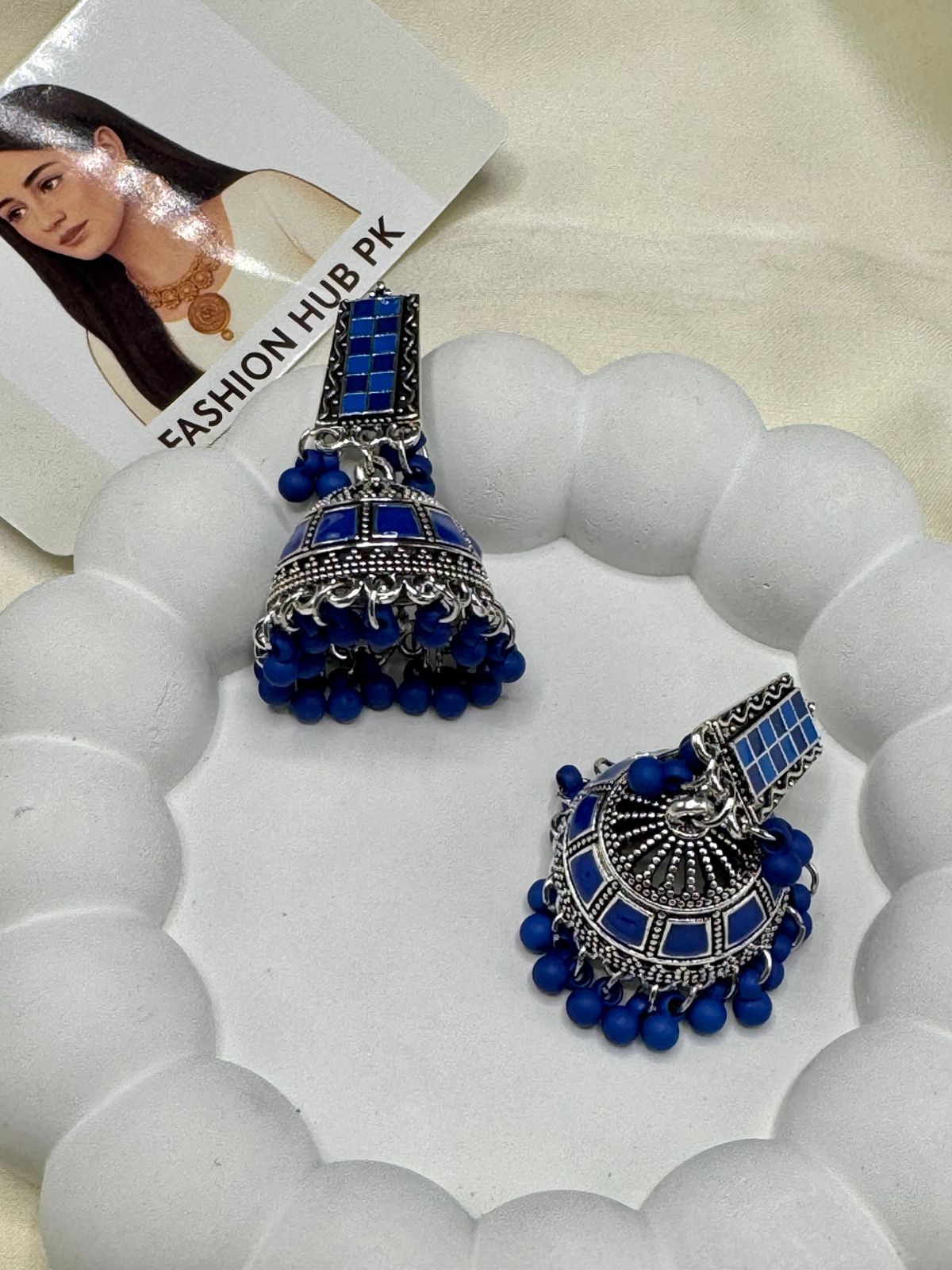 Mirror Work Jhumkas – Vibrant Handcrafted Earrings | FashionHubPK7