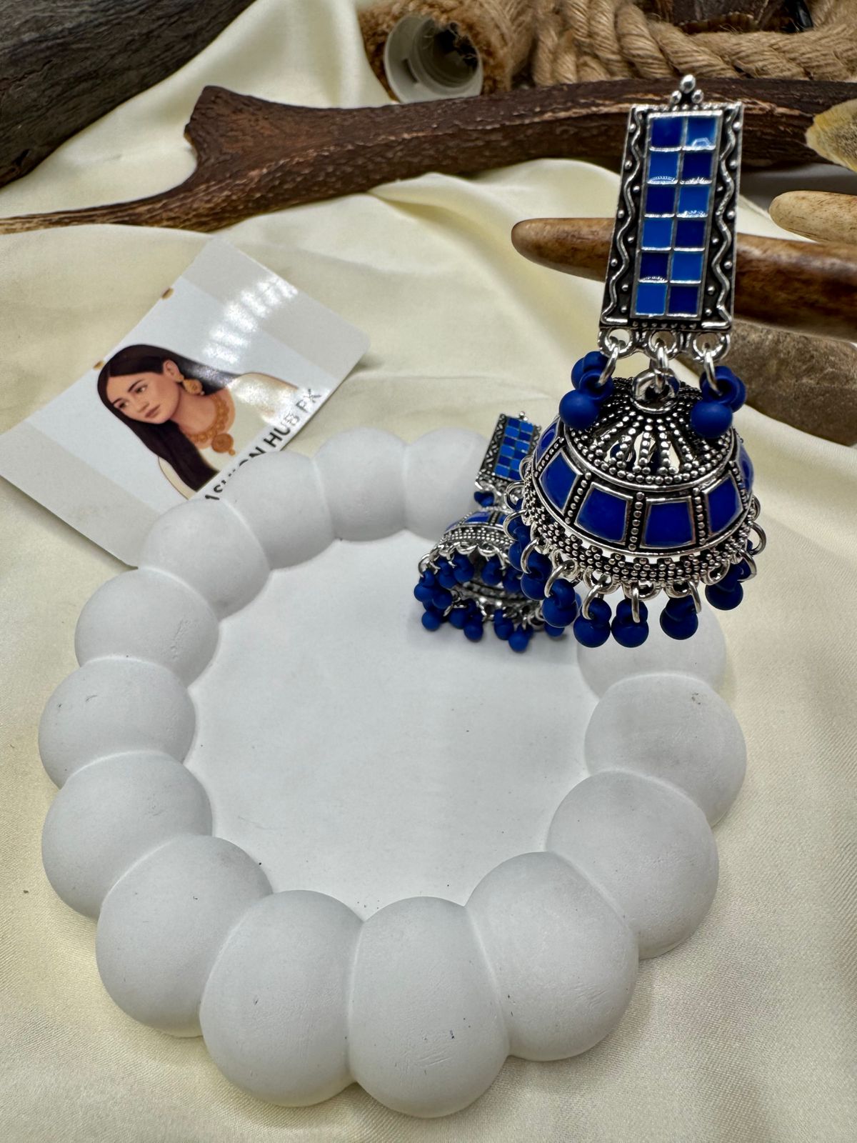 Mirror Work Jhumkas – Vibrant Handcrafted Earrings | FashionHubPK7
