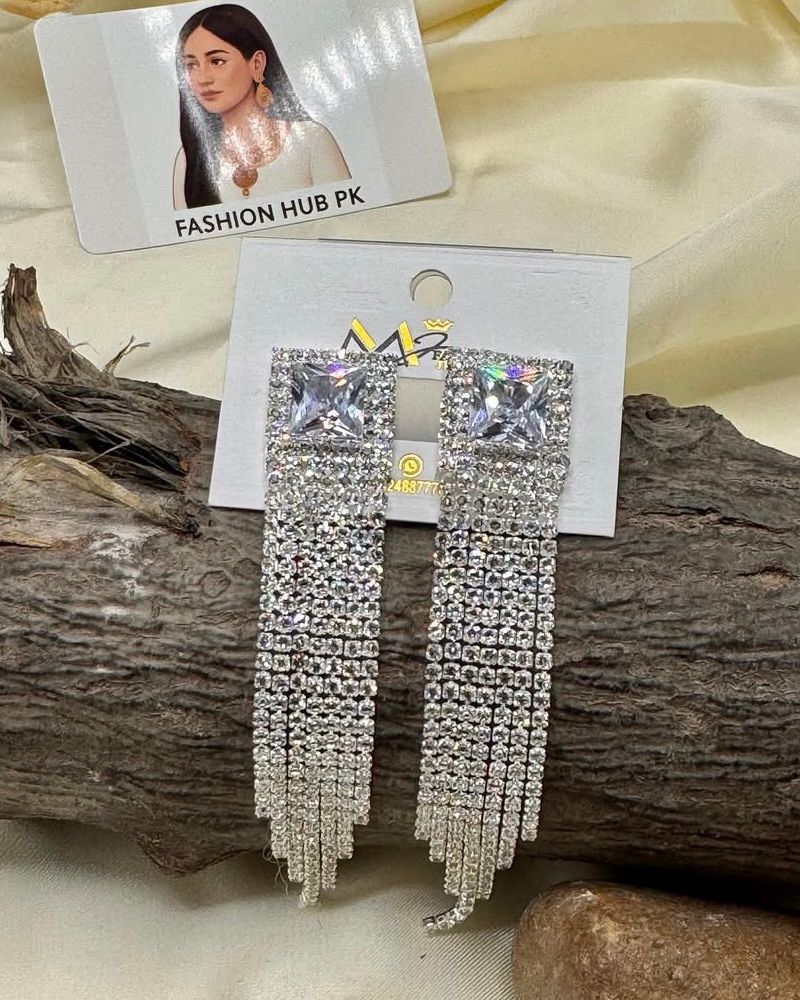 Luxury Statement Earrings – Bridal & Party Wear Rhinestone Jewelry | FashionHubPK7