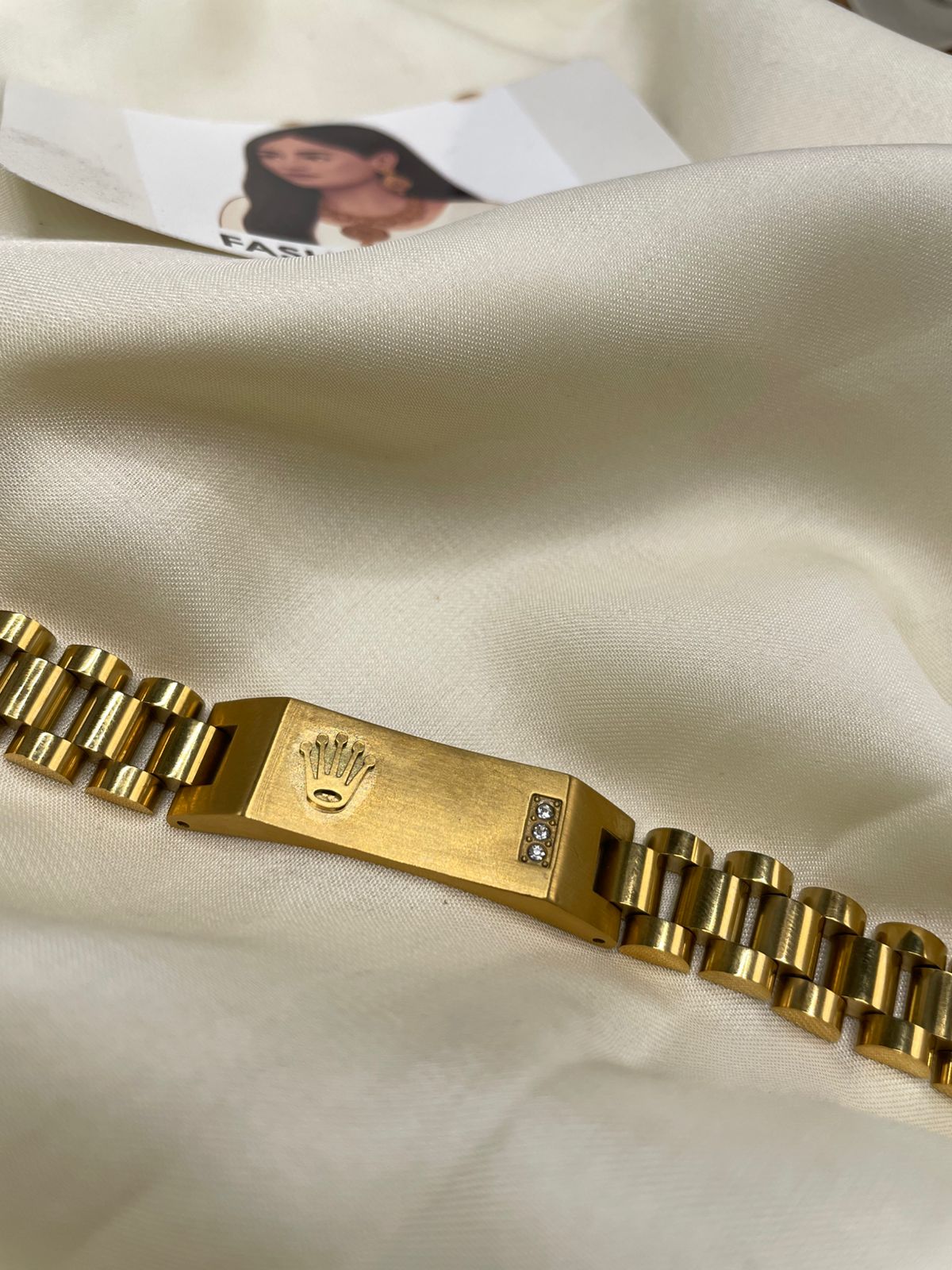 Luxury Gold Rolex Style Bracelet for Men | FashionHubPK7