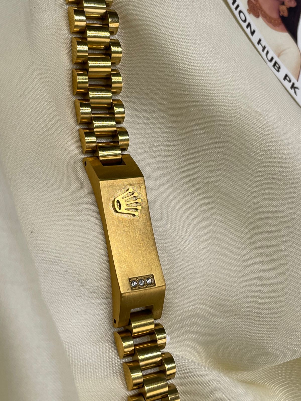 Luxury Gold Rolex Style Bracelet for Men | FashionHubPK7