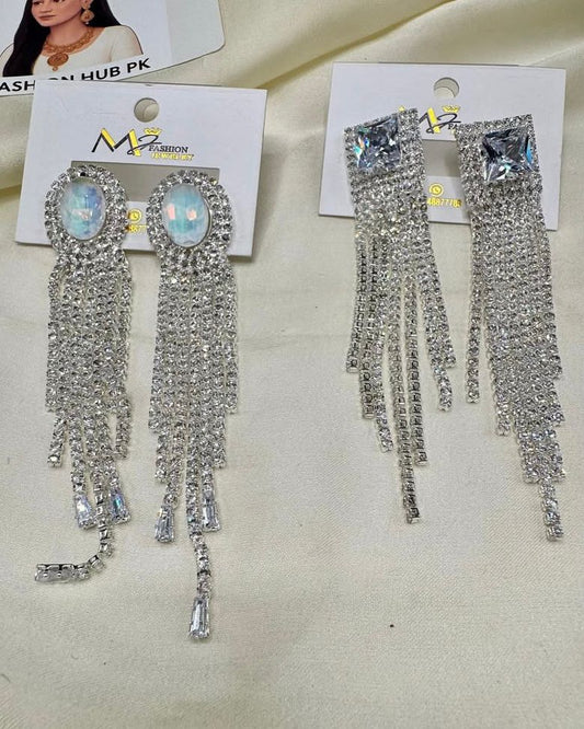 Luxury Statement Earrings – Bridal & Party Wear Rhinestone Jewelry | FashionHubPK7