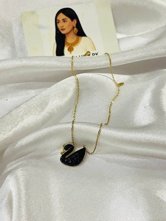 Black Swan Pendant Necklace | Elegant Jewelry for Women – FashionHubPK7