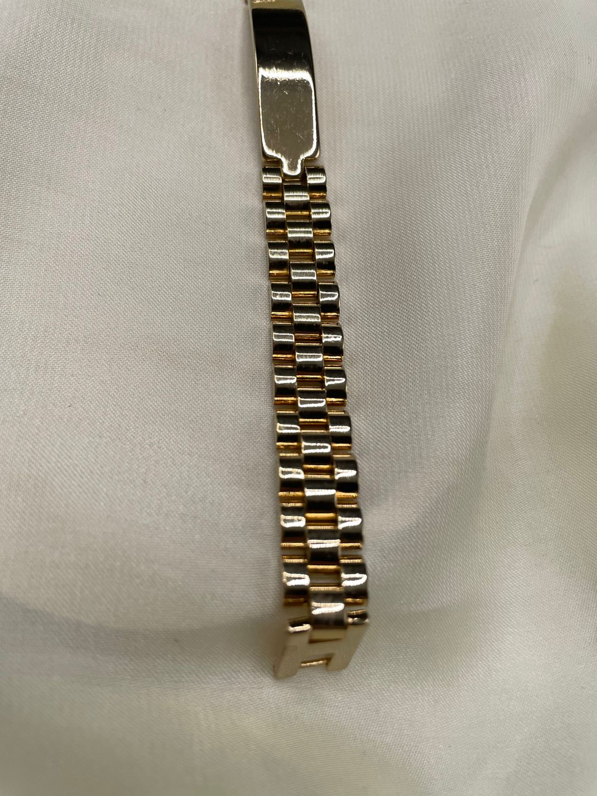 Gold-Tone Personalized Men’s Bracelet – Engraved Cuban Link | FashionHubPK7