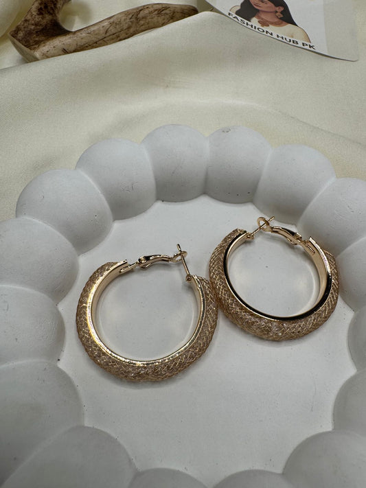 Golden & Silver Bhali – Textured Hoop Earrings for Daily & Festive Wear | FashionHubPK7