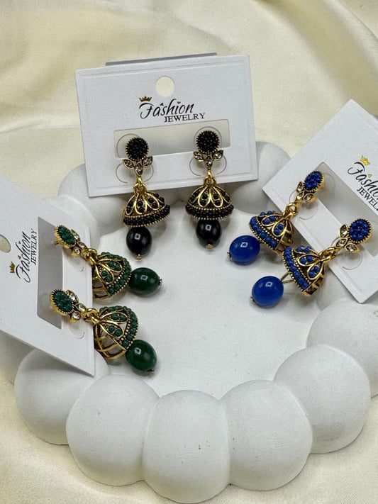 Handcrafted Jhumka Collection – 5 Colors | FashionHubPK7